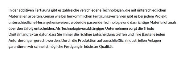 Additive Fertigungsverfahren im Raum  Gaienhofen